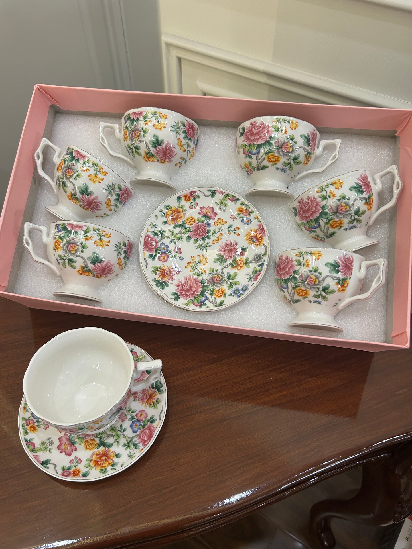 Premium Sunblush Cup Saucer Set 12Pcs