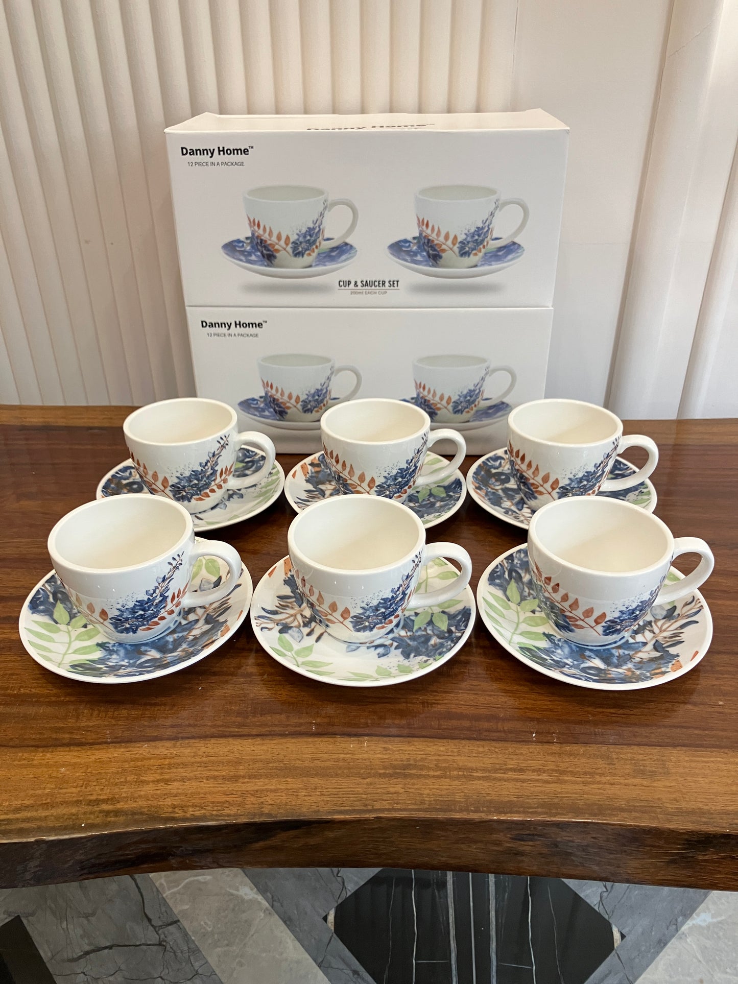 Danny Home Cup Saucer Set 6Pcs