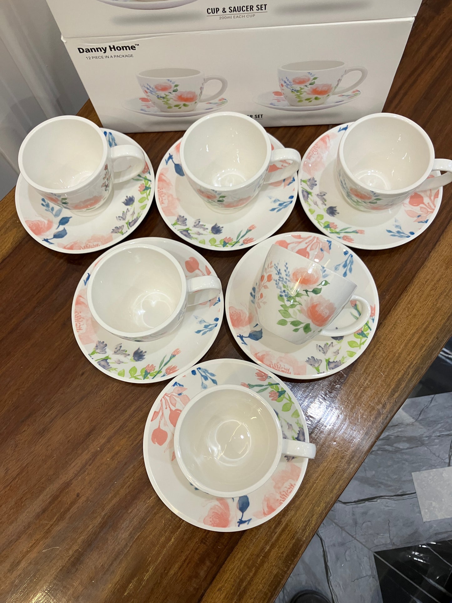 Danny Home Cup Saucer Set 6Pcs
