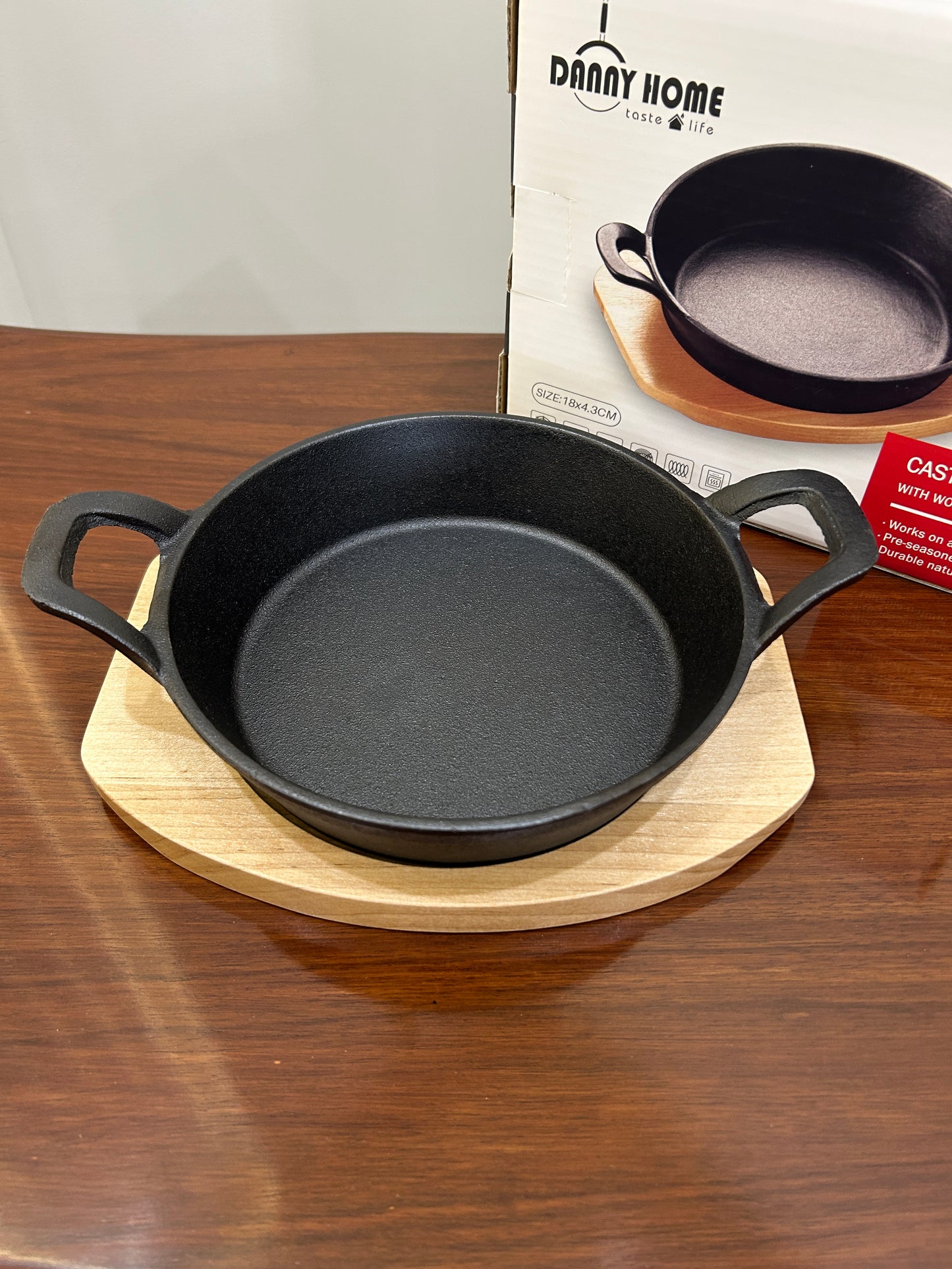 Danny Home Cast-Iron Skillet Round 1Pcs