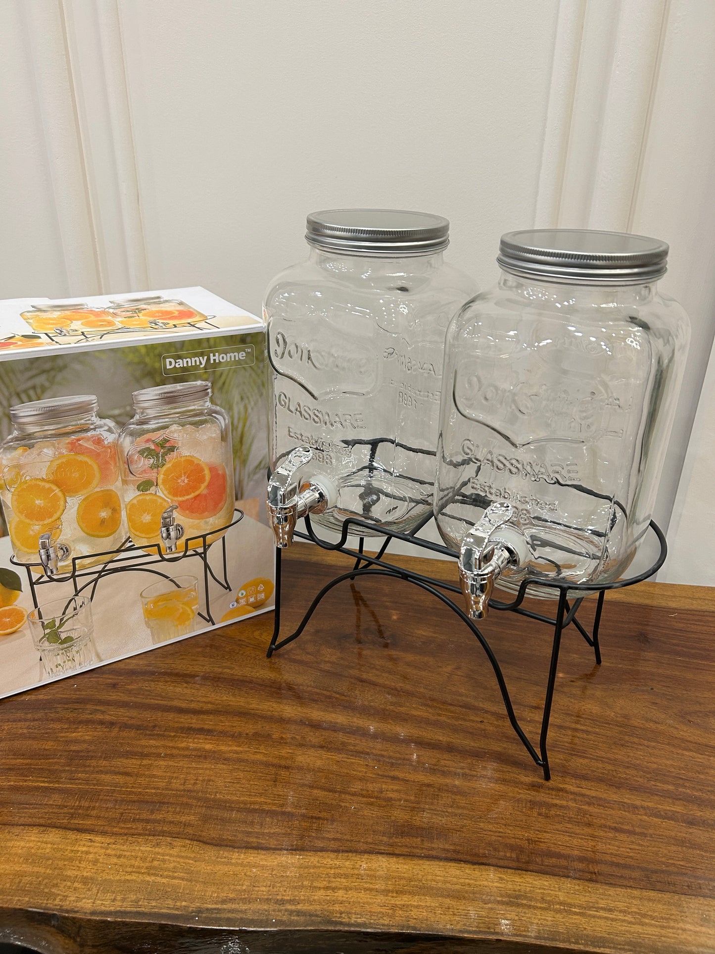 anny Home Drinks Dispenser Silver 2Pcs