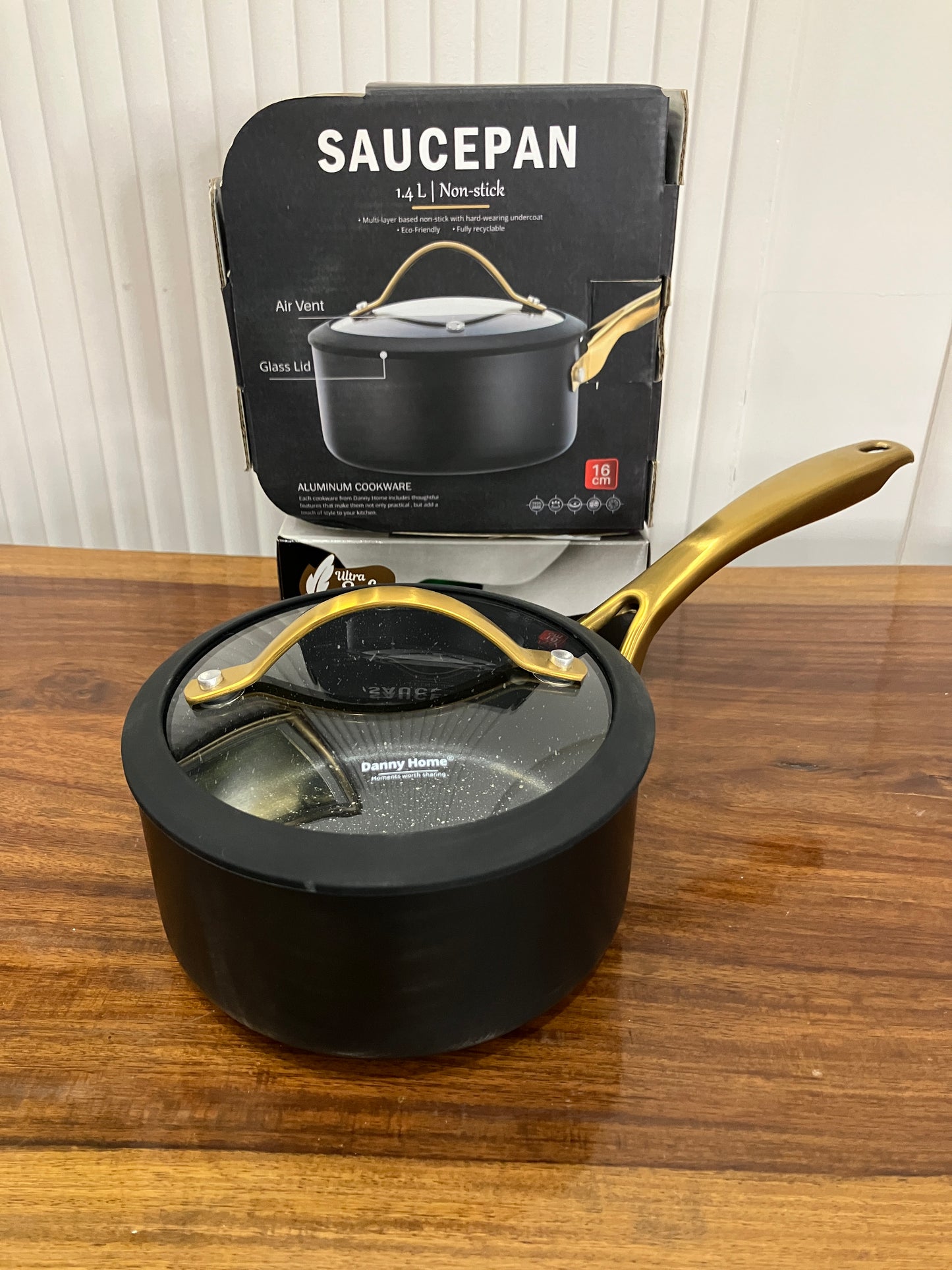 Danny Home Aluminium Non-Stick Sauce Pan 1.4L