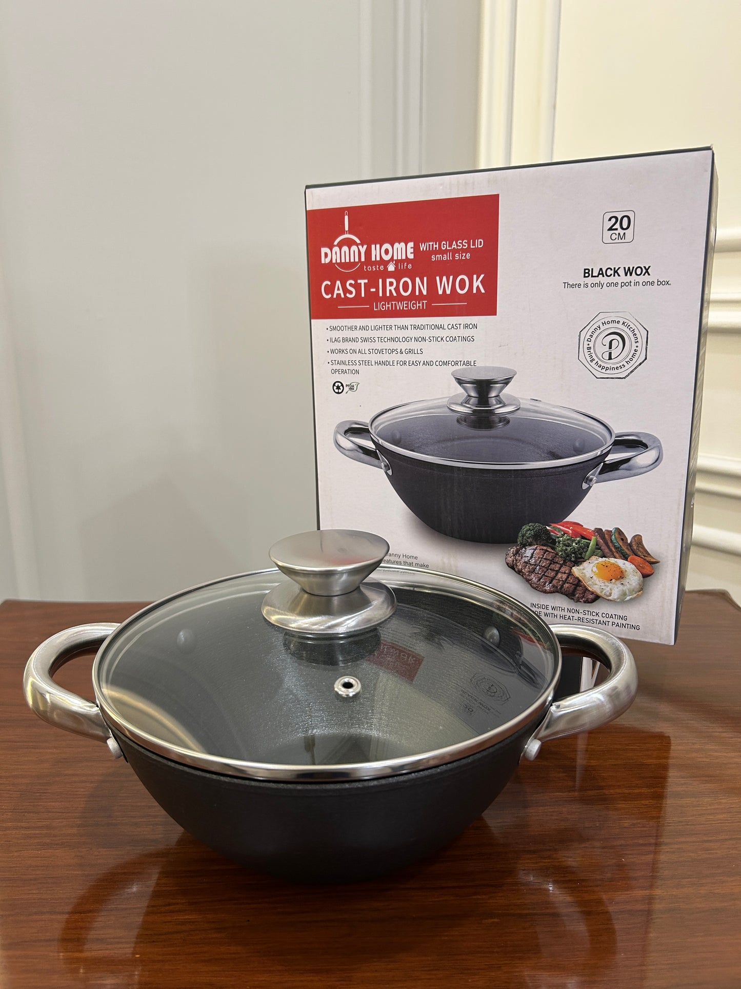 Danny Home Cast-Iron Wok 20CM