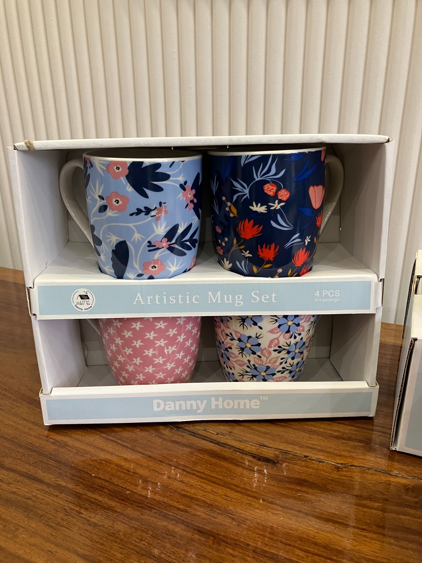 Danny Home Floral Printed Mug 4Pcs