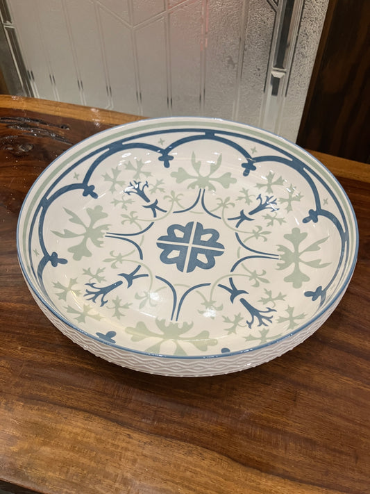 Danny Home Ceramic Sea Green Serving Thaal 1Pcs