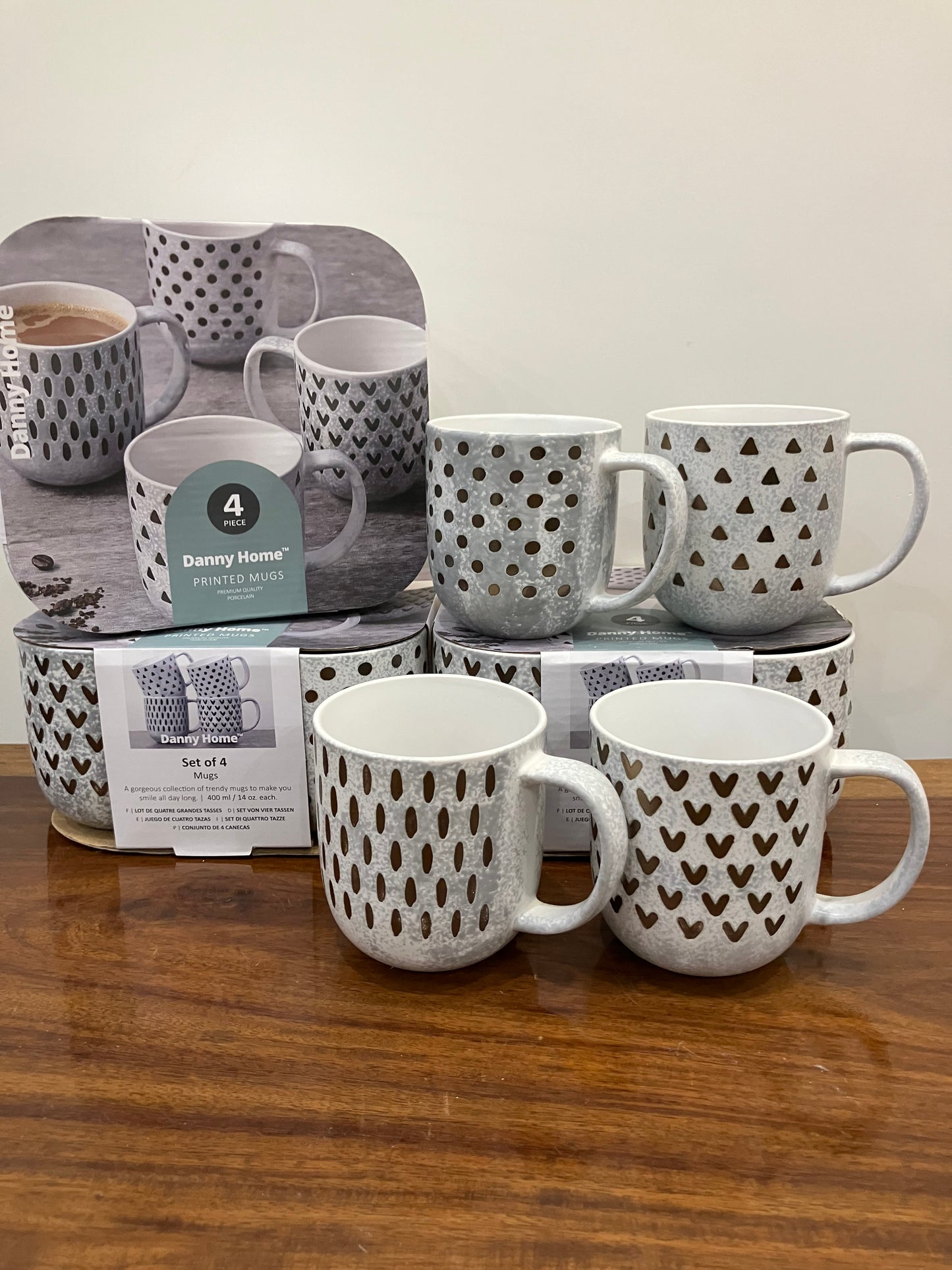 Danny Home Grey Mugs Mugs 4Pcs