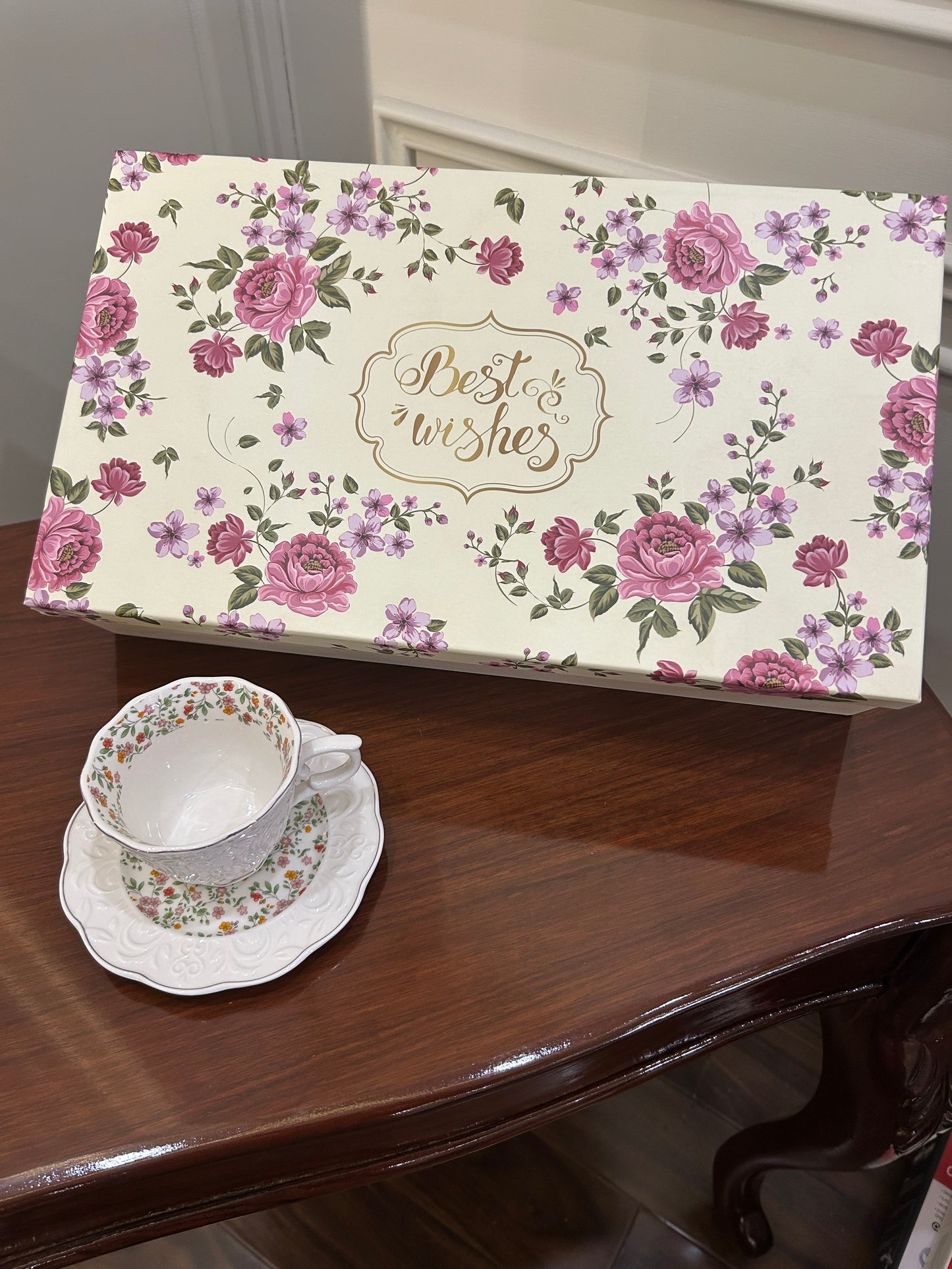 Premium Floral Cup Saucer Set 12Pcs