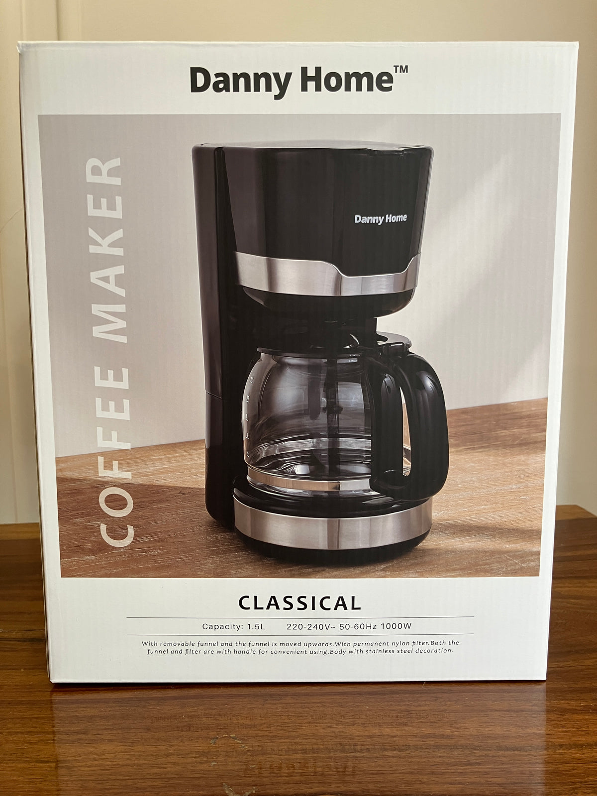 Danny Home Classical Electric Coffee Maker 1.5L