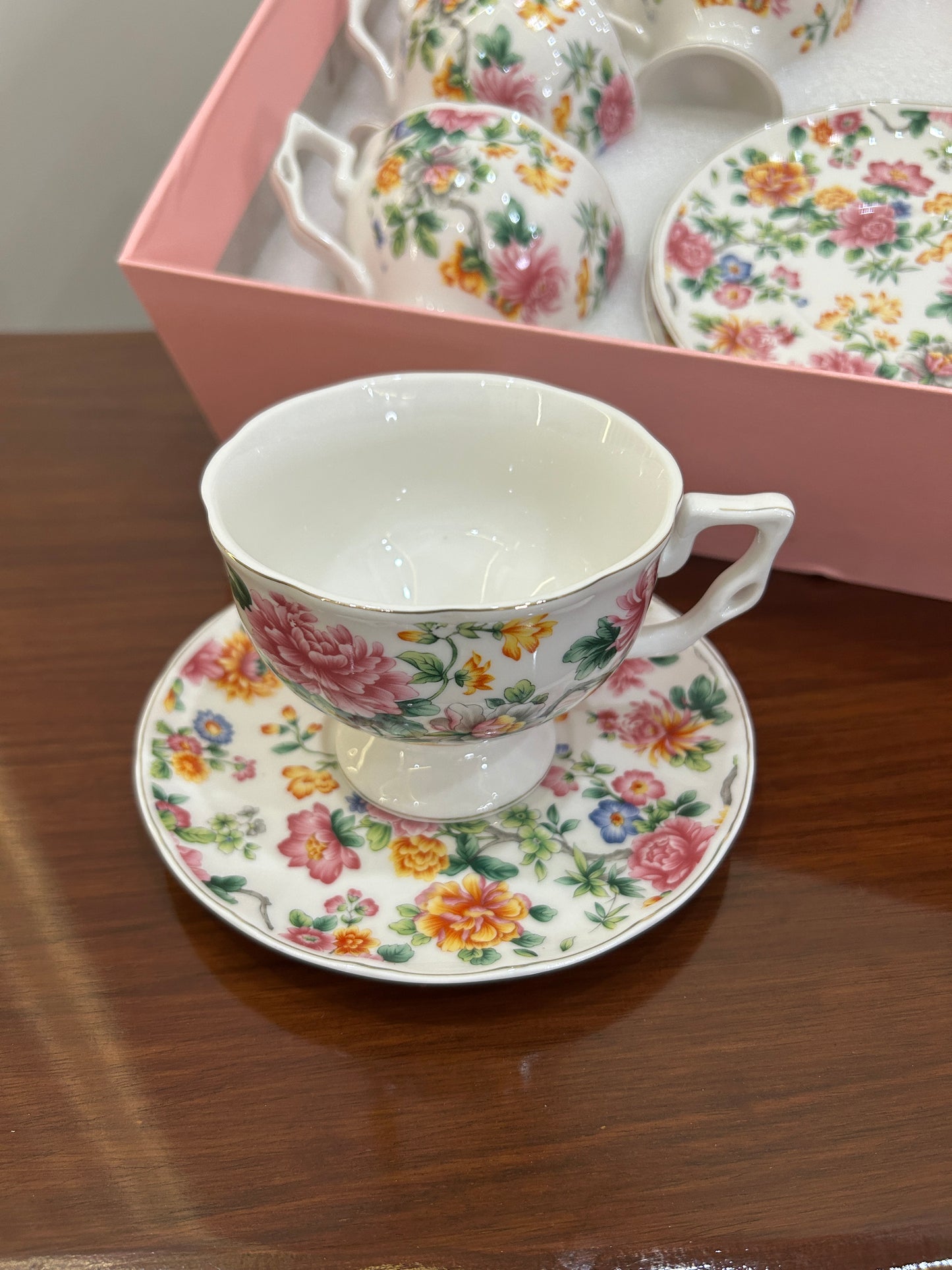 Premium Sunblush Cup Saucer Set 12Pcs