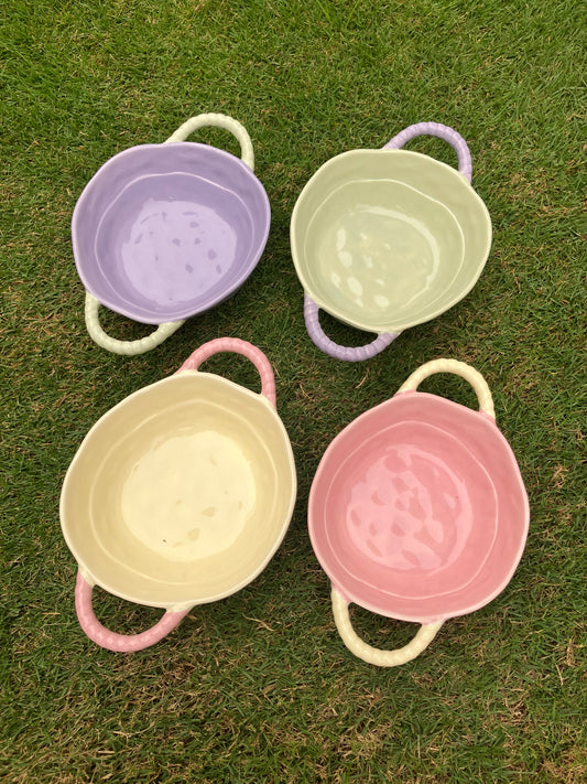Stoneware Handle Bowl Small 1Pcs
