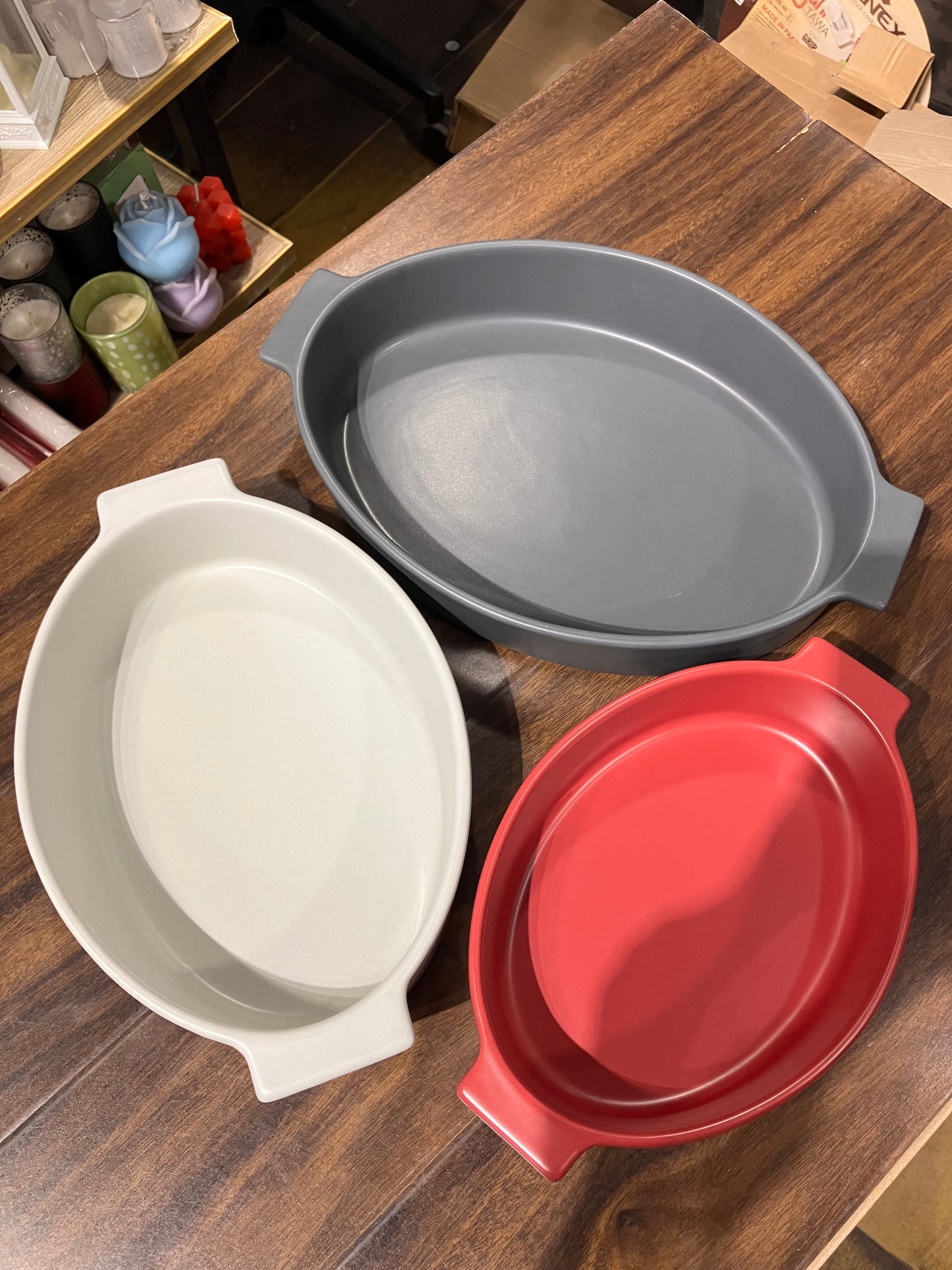 Danny Home Porcelain Bakeware Dishes 3Pcs