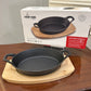 Danny Home Cast-Iron Skillet Oval Large 1Pcs