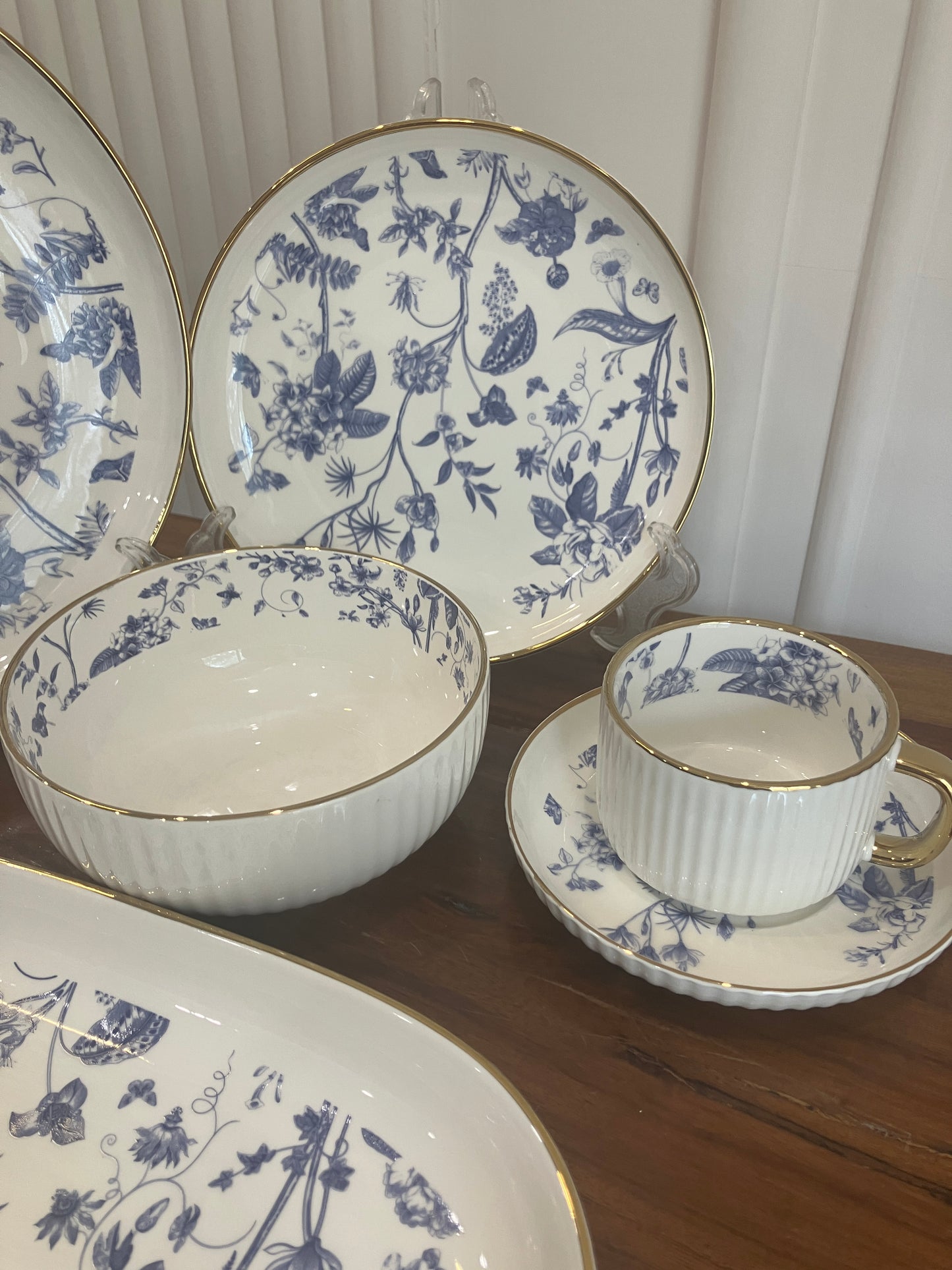 Danny Home Blue Gold Breakfast Set 32Pcs