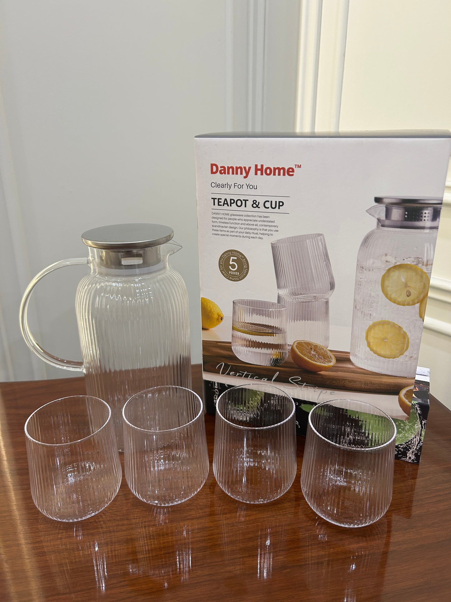 Danny Home Vertical Stripe Water Set 5Pcs