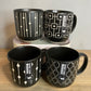 Danny Home Matt Black Mugs 4Pcs