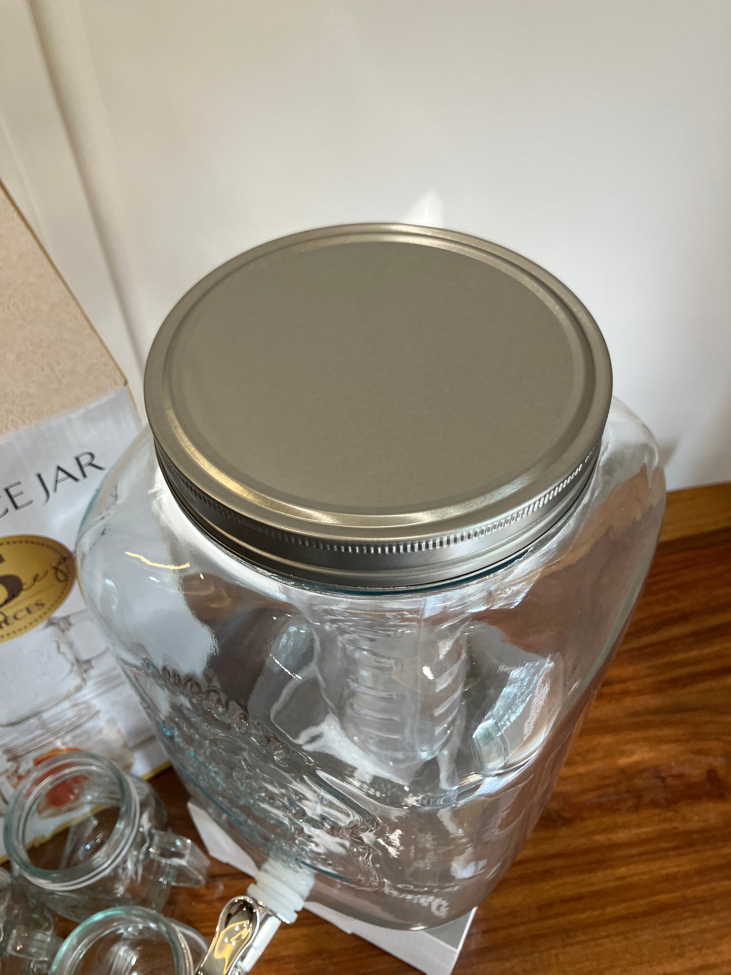 Danny Home Glass Dispenser & Mason Jars 5Pcs