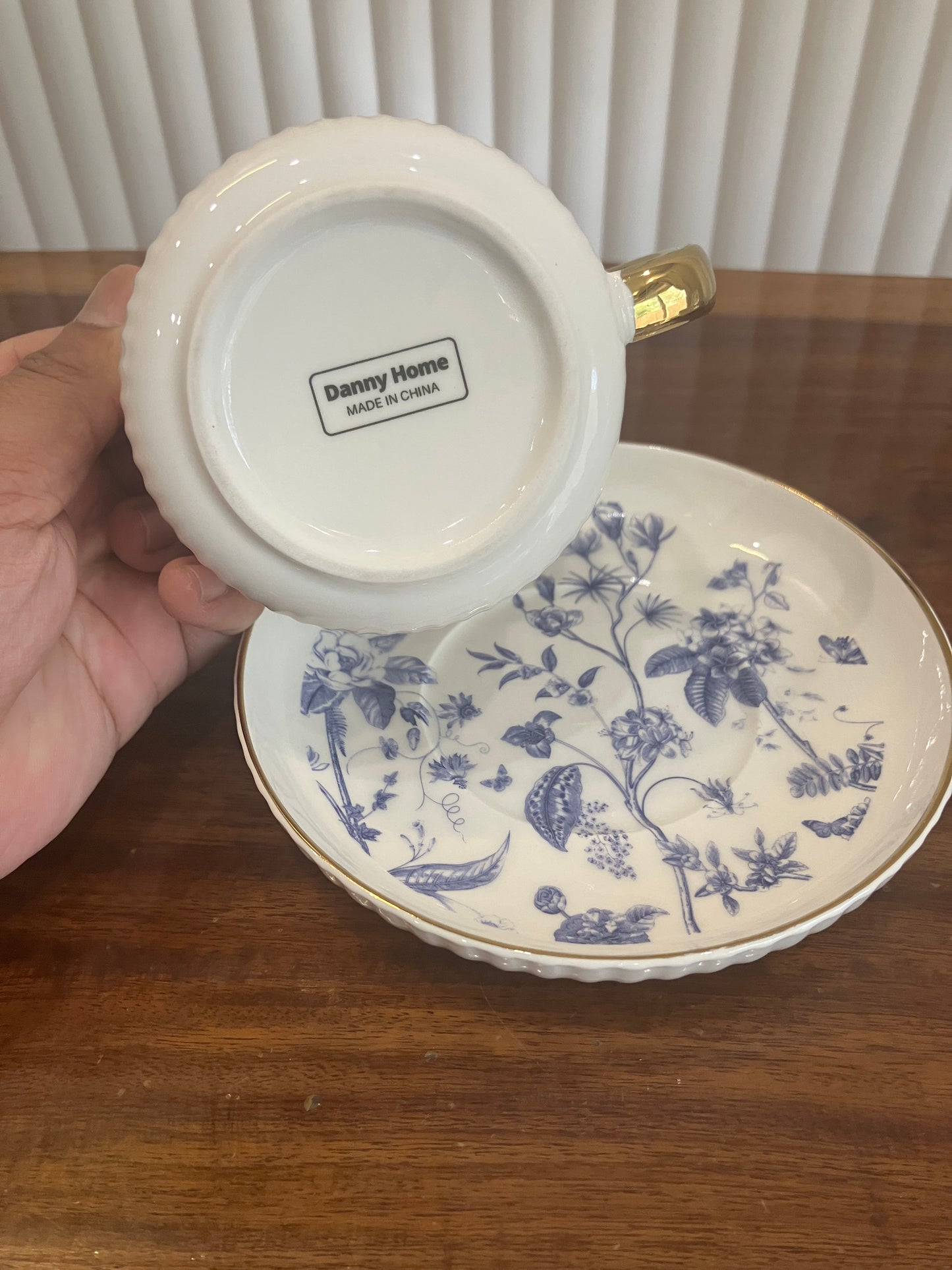 Danny Home Blue Gold Breakfast Set 32Pcs