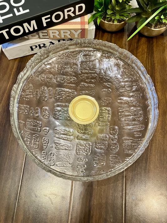 Fancy Glass Platter Large