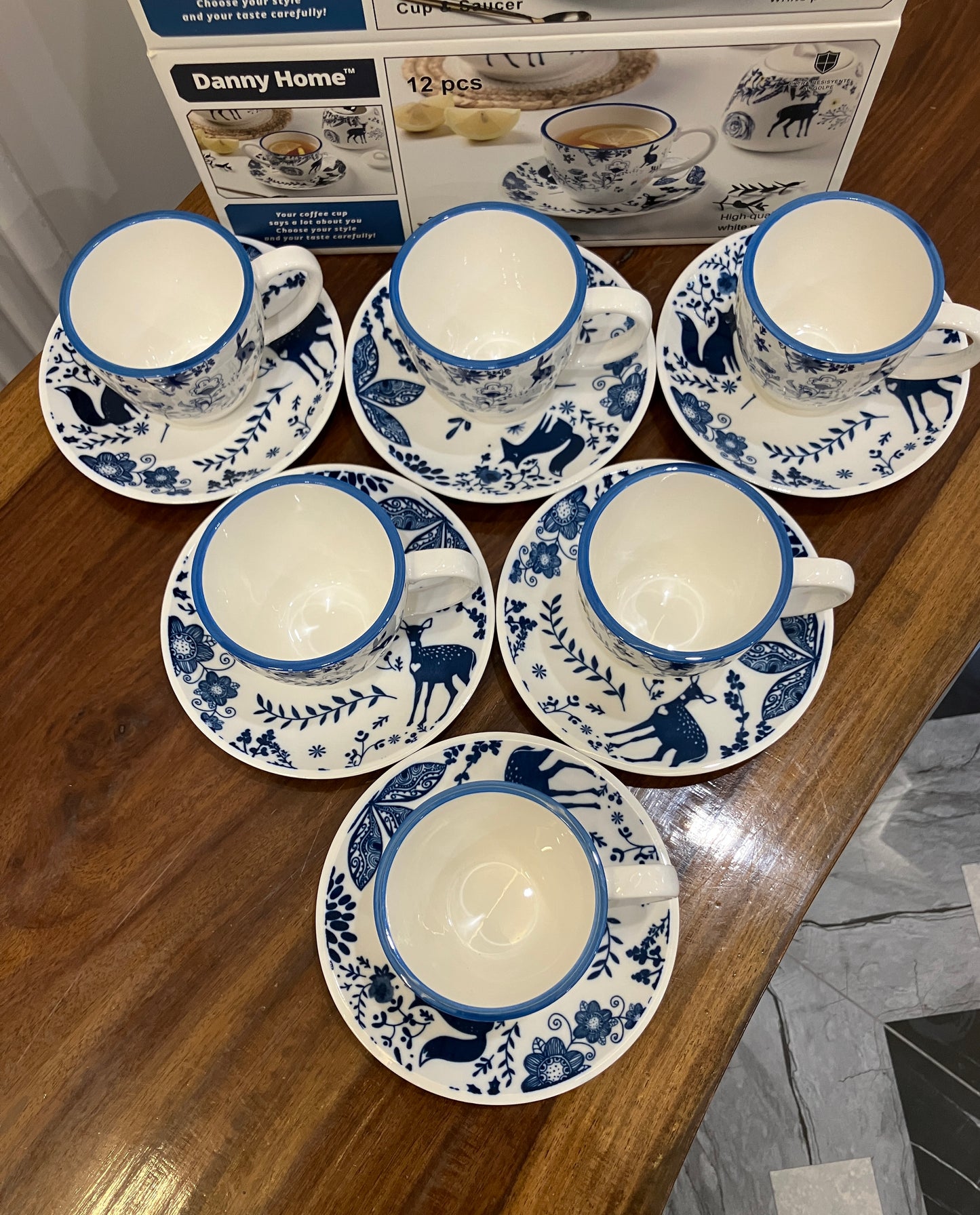 Danny Home Cup Saucer Set 6Pcs