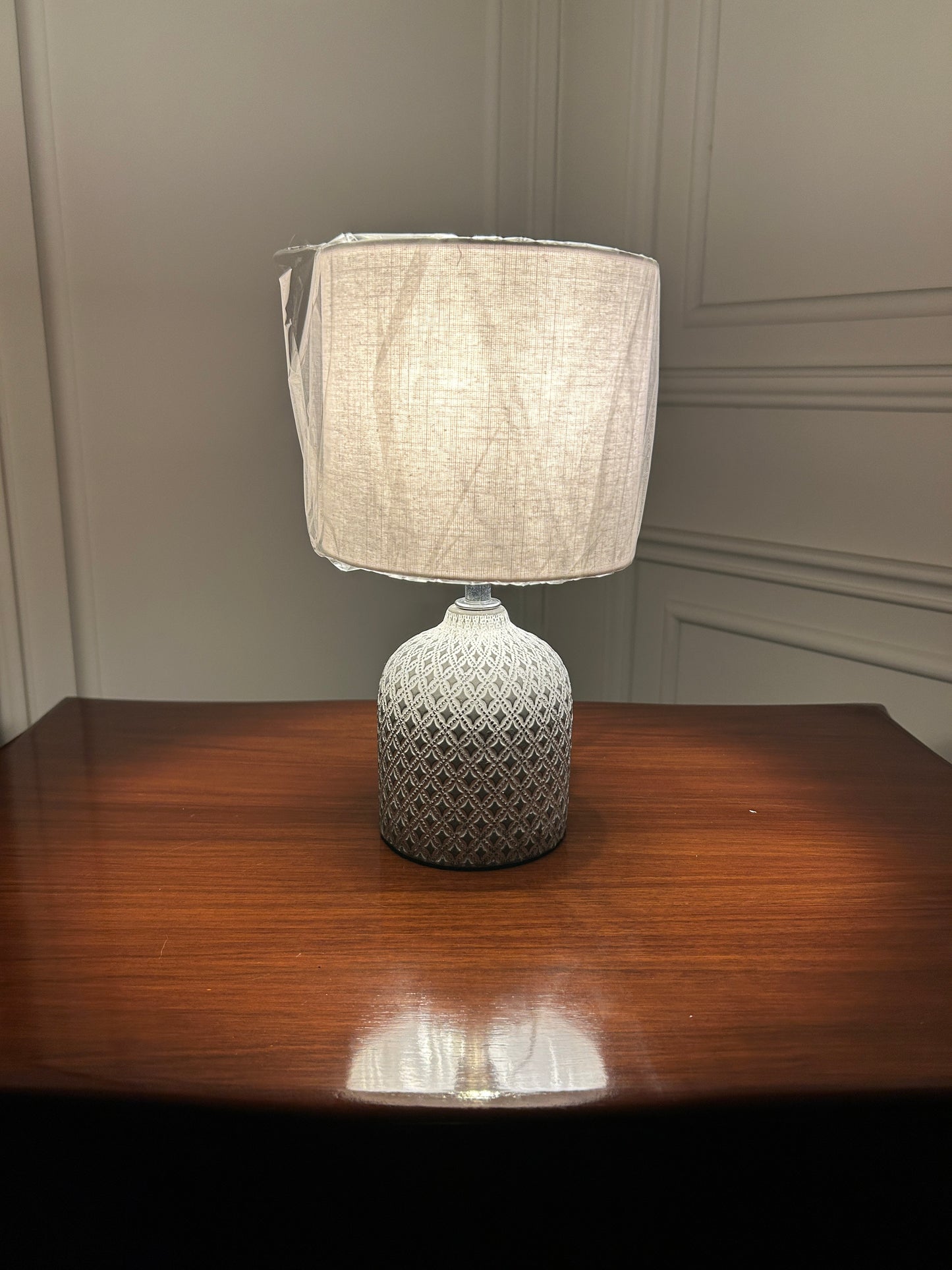 Danny Home Dark Grey Ceramic Table Lamp 1Pcs
