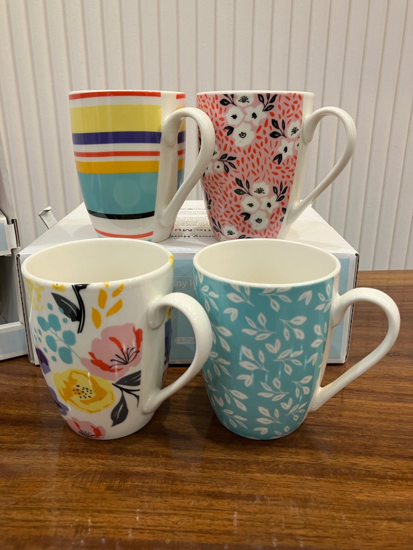 Danny Home Floral Printed Mug 4Pcs
