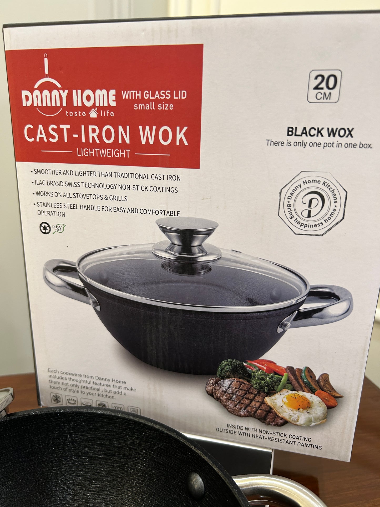 Danny Home Cast-Iron Wok 20CM