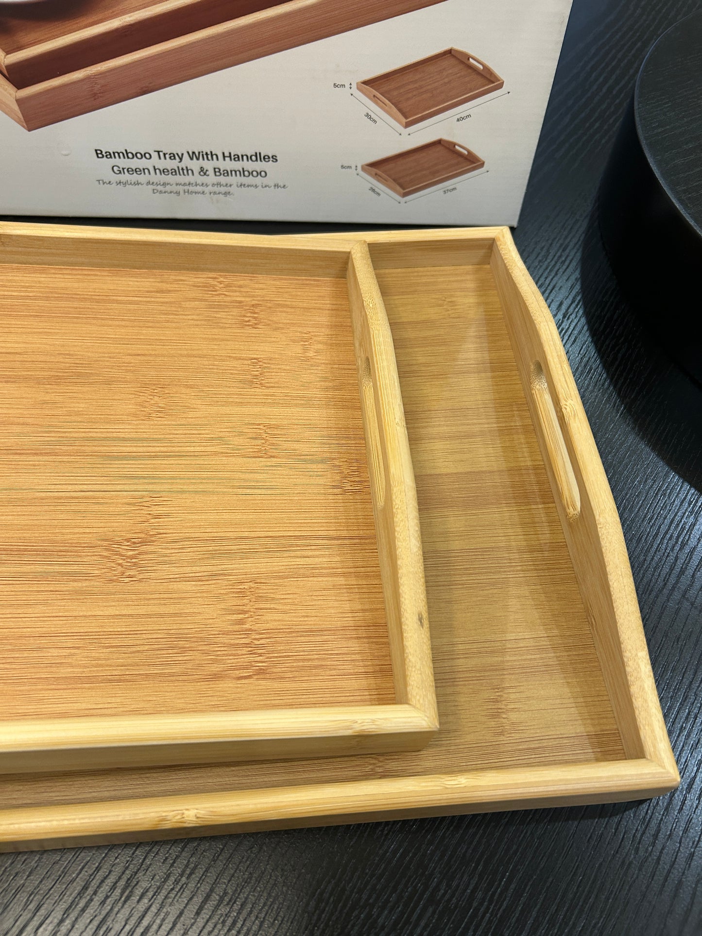 Danny Home Bamboo Tray Set 2Pcs