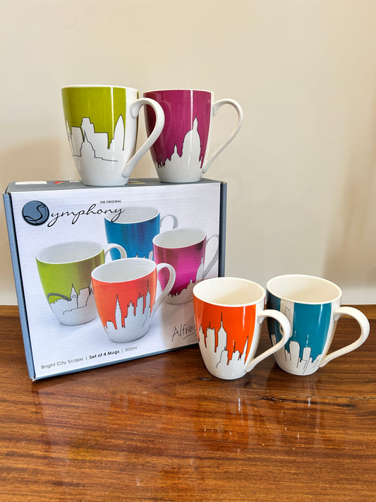 Symphony Bright City Mugs 4Pcs