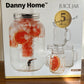 Danny Home Glass Dispenser & Mason Jars 5Pcs