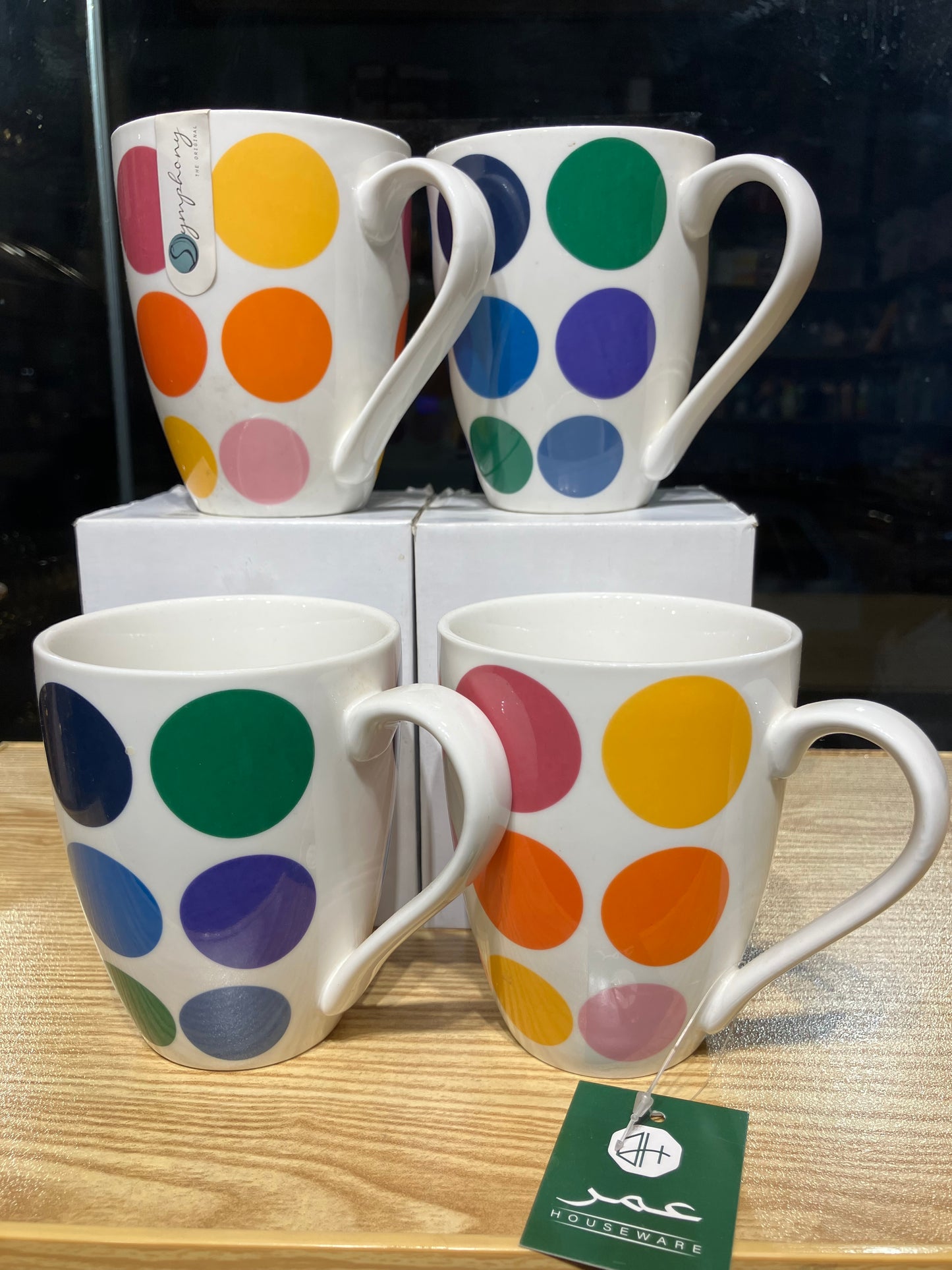 Symphony Big Dots Mugs 4Pcs