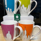 Symphony Bright City Scape Mugs 4Pcs