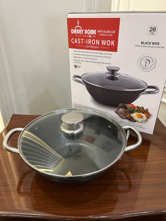 Danny Home Cast-Iron Wok 26CM