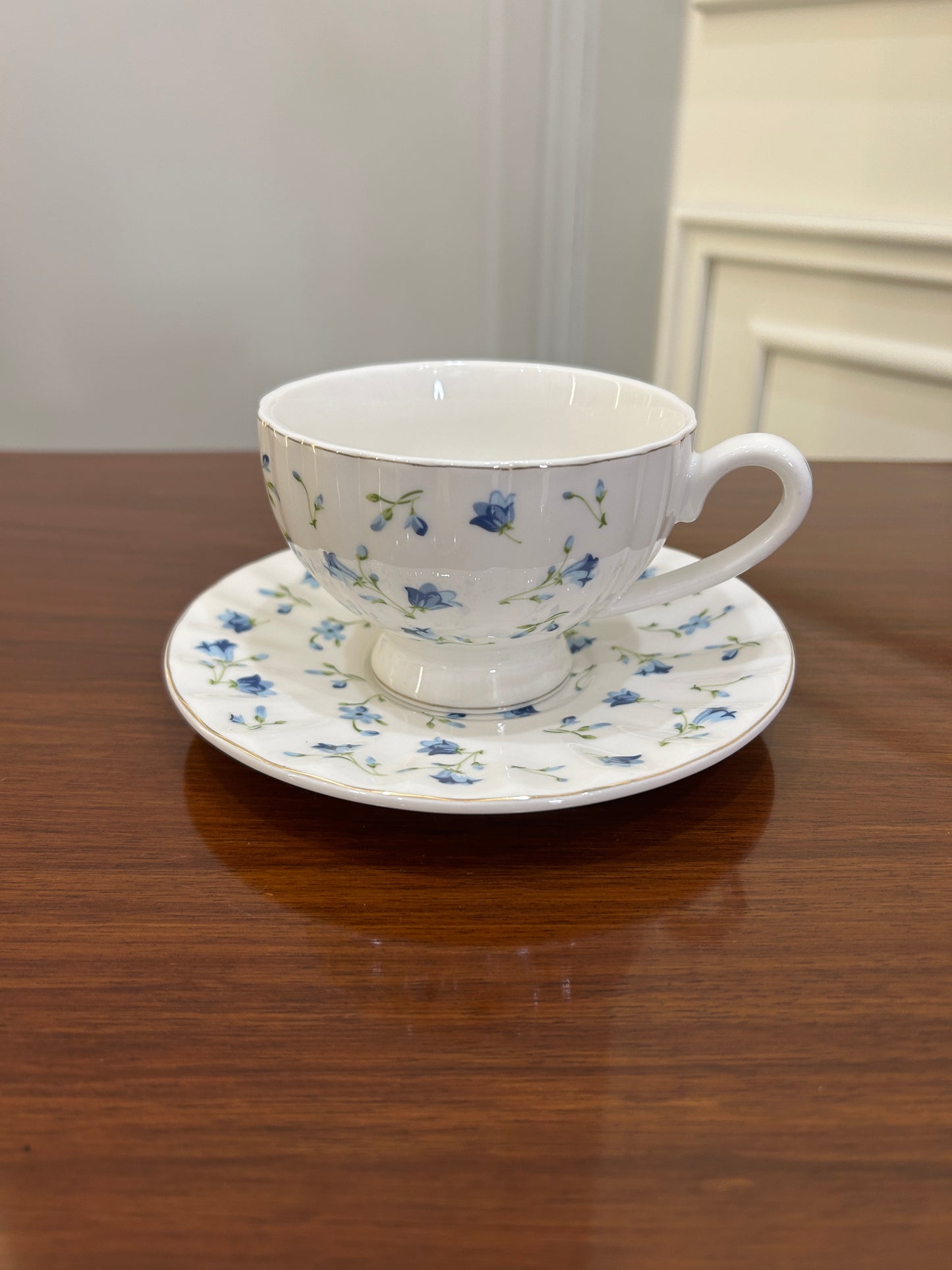 Premium Blue Bloom Cup Saucer Set 12Pcs