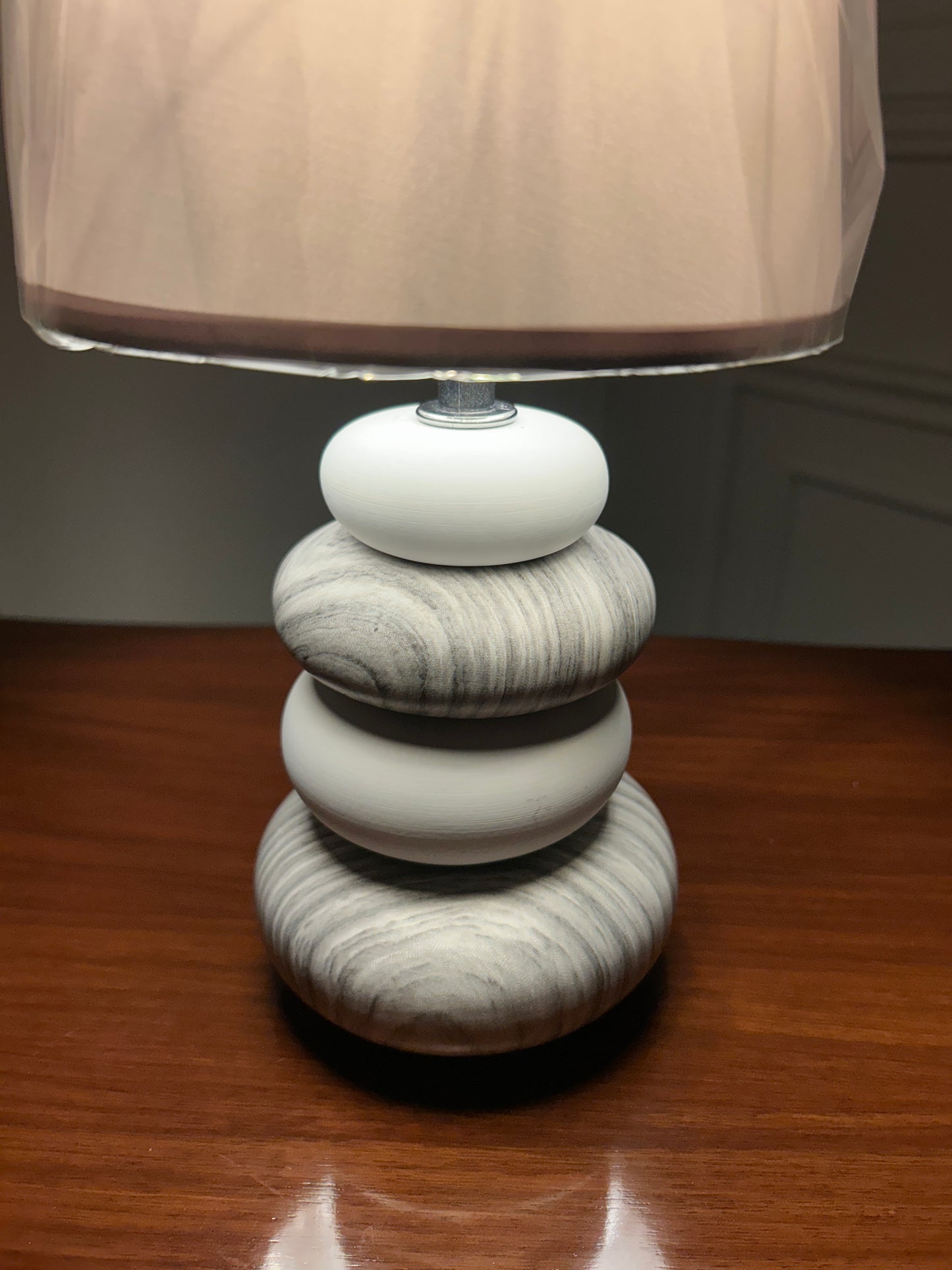 Danny Home Grey Stone Ceramic Lamp 1Pcs