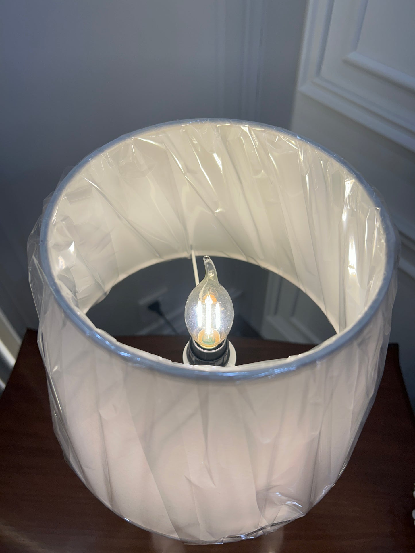 Danny Home Ceramic Dark Grey Lamp 1Pcs