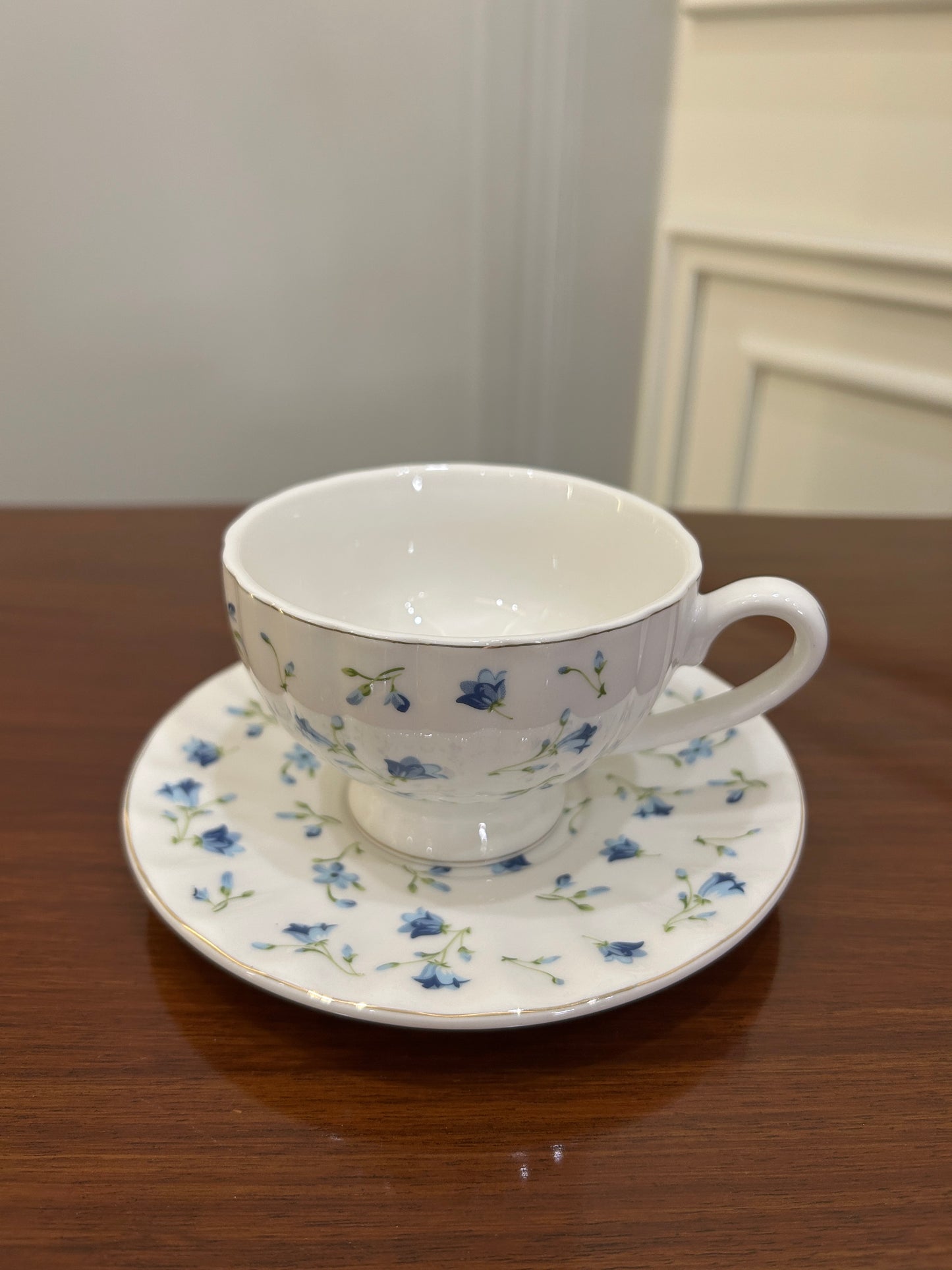 Premium Blue Bloom Cup Saucer Set 12Pcs
