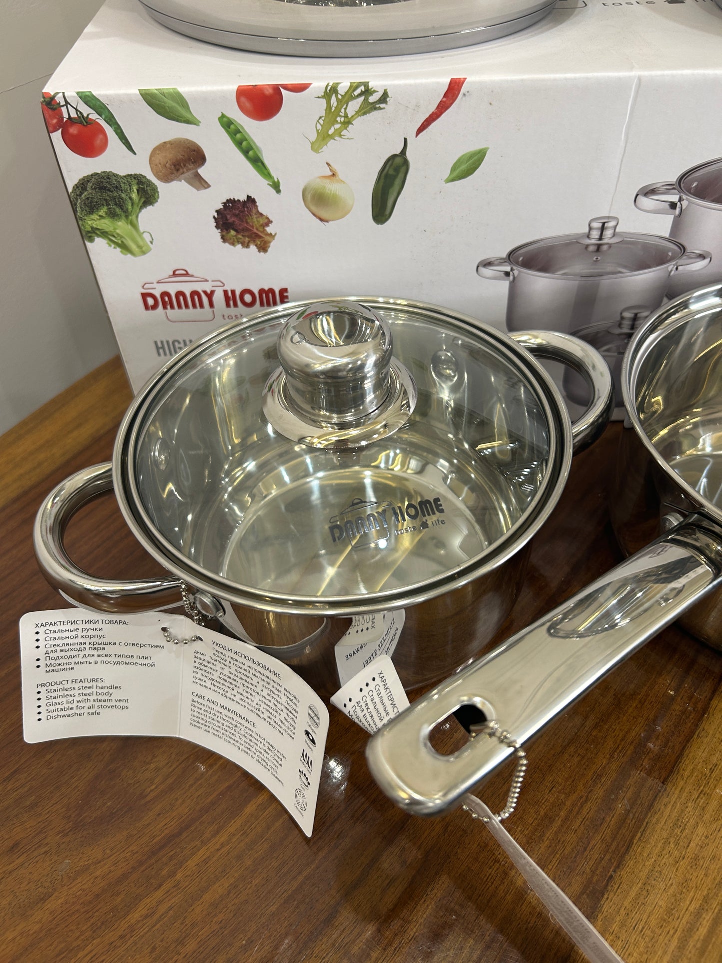Danny Home Stainless Steel Cookware Set 9Pcs