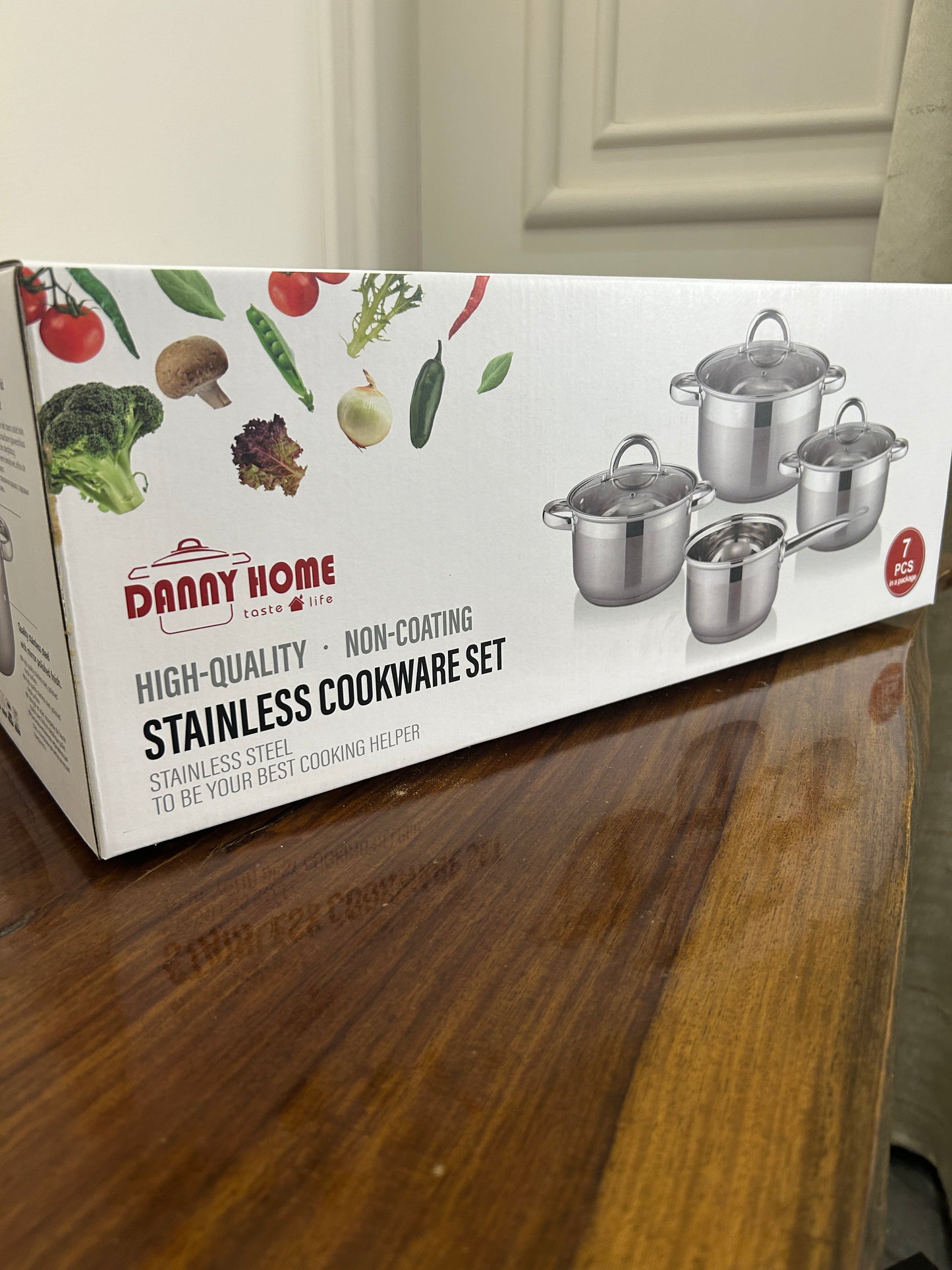 Danny Home Stainless Steel Cookware Set 7Pcs