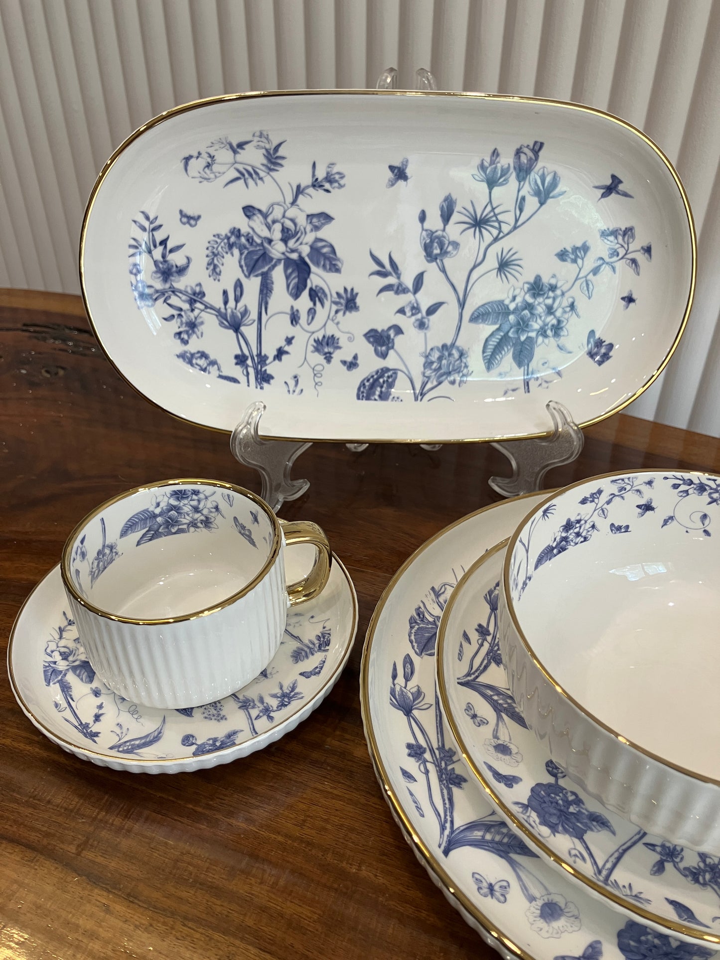 Danny Home Blue Gold Breakfast Set 32Pcs