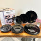 Danny Home Opal Plate Black Set 18Pcs