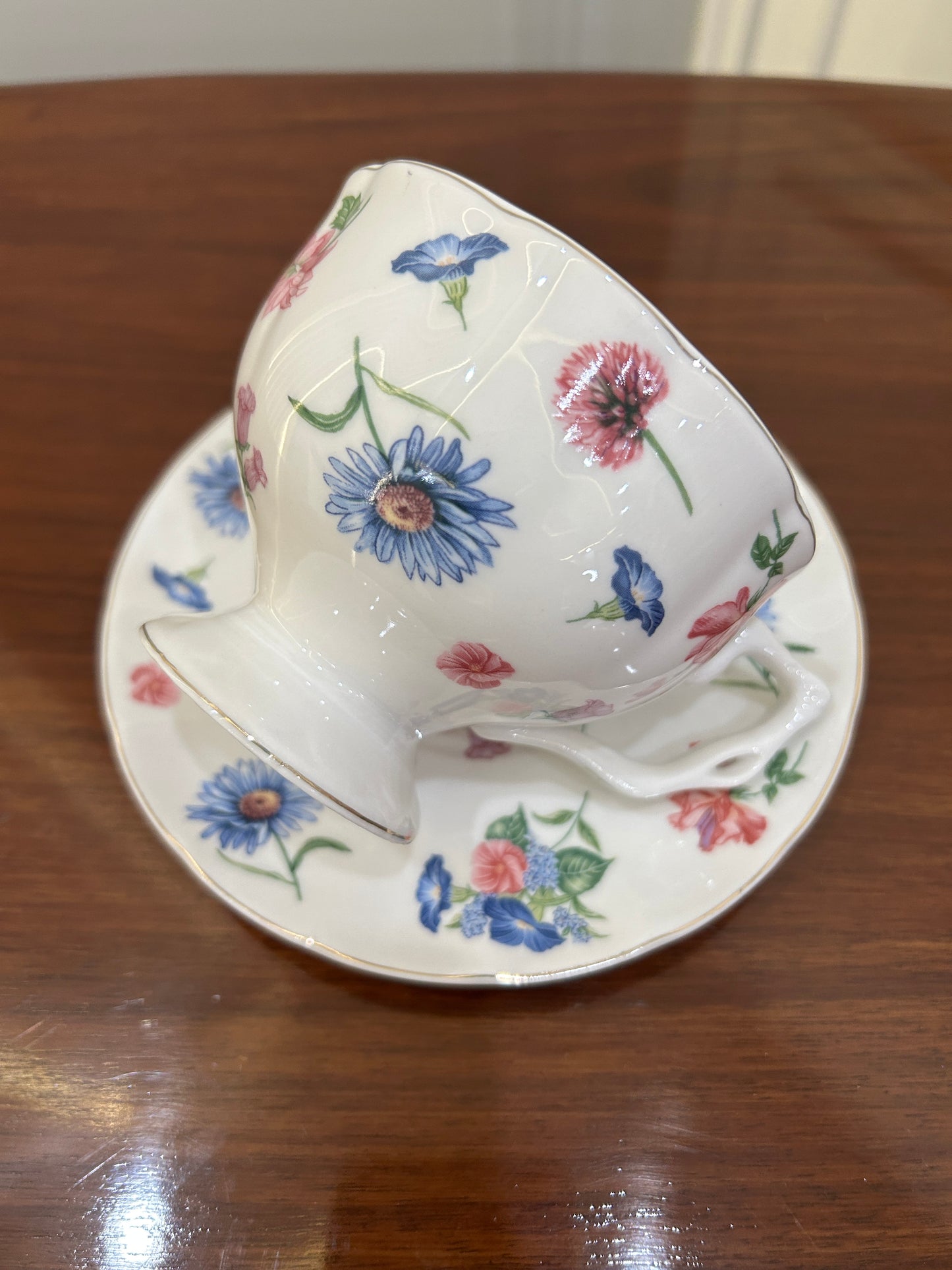 Premium Pastel Petals Cup Saucer Set 12Pcs