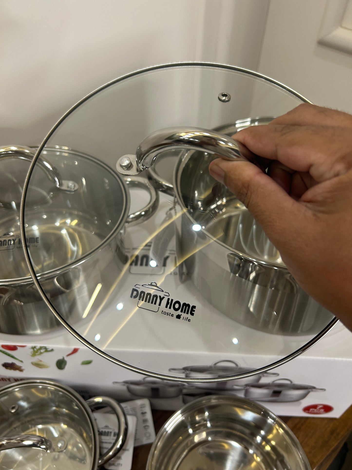 Danny Home Stainless Steel Cookware Set 7Pcs