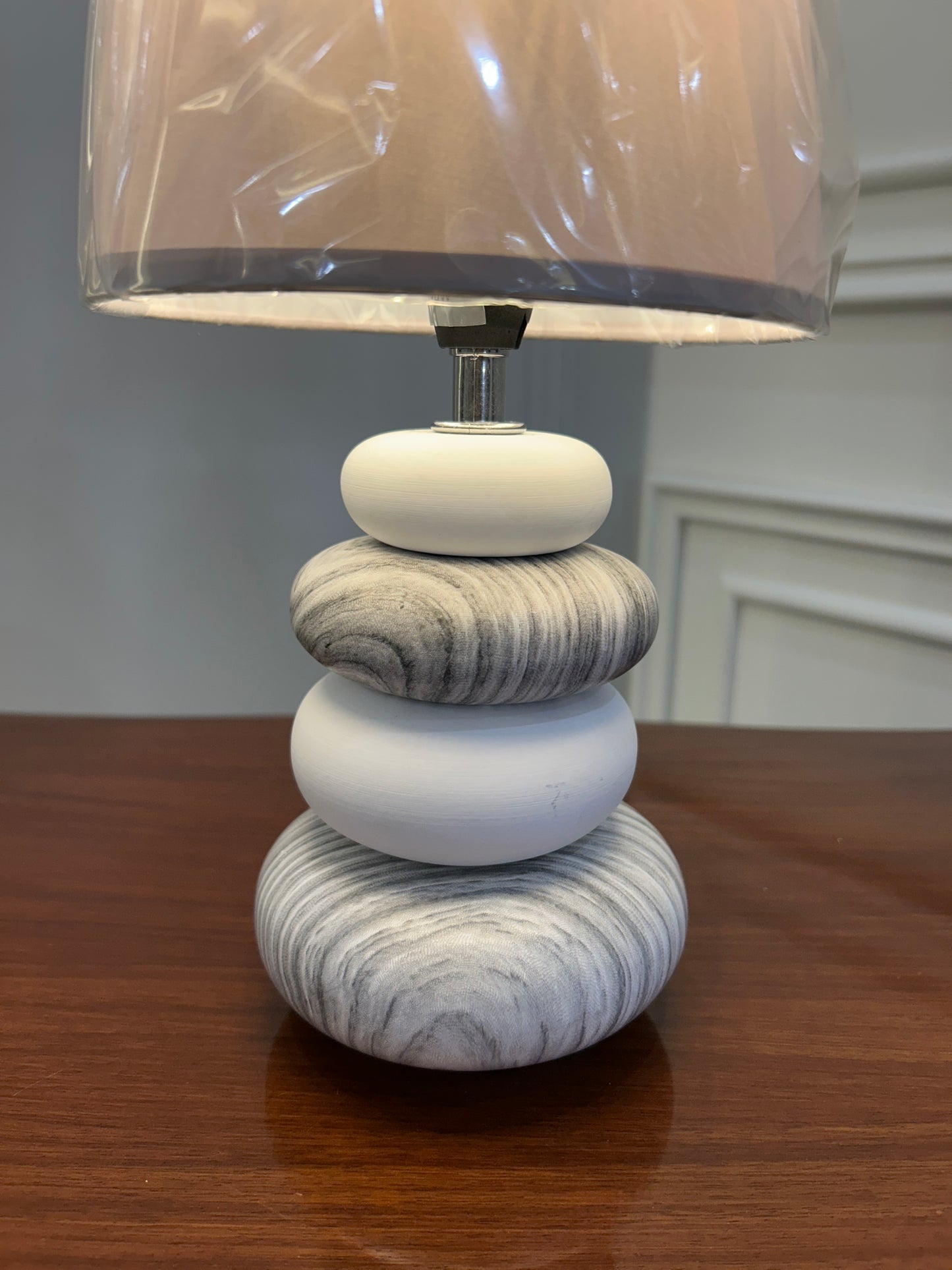 Danny Home Grey Stone Ceramic Lamp 1Pcs