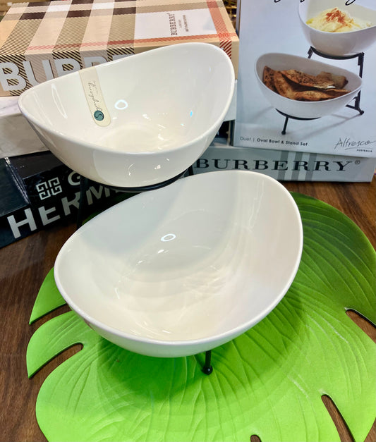 Symphony Oval Bowl & Stand Set