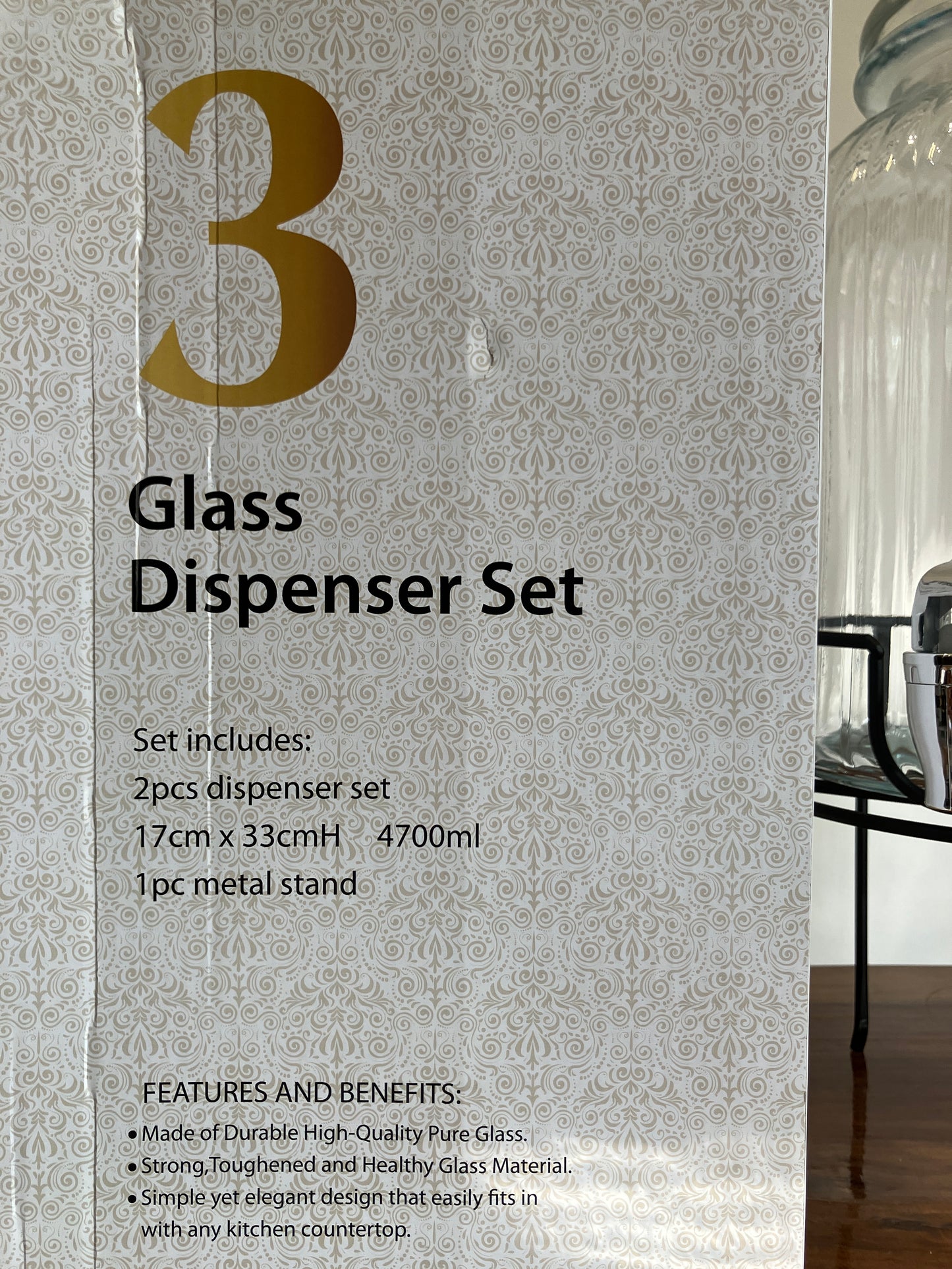 Danny Home Glass Dispenser 3Pcs