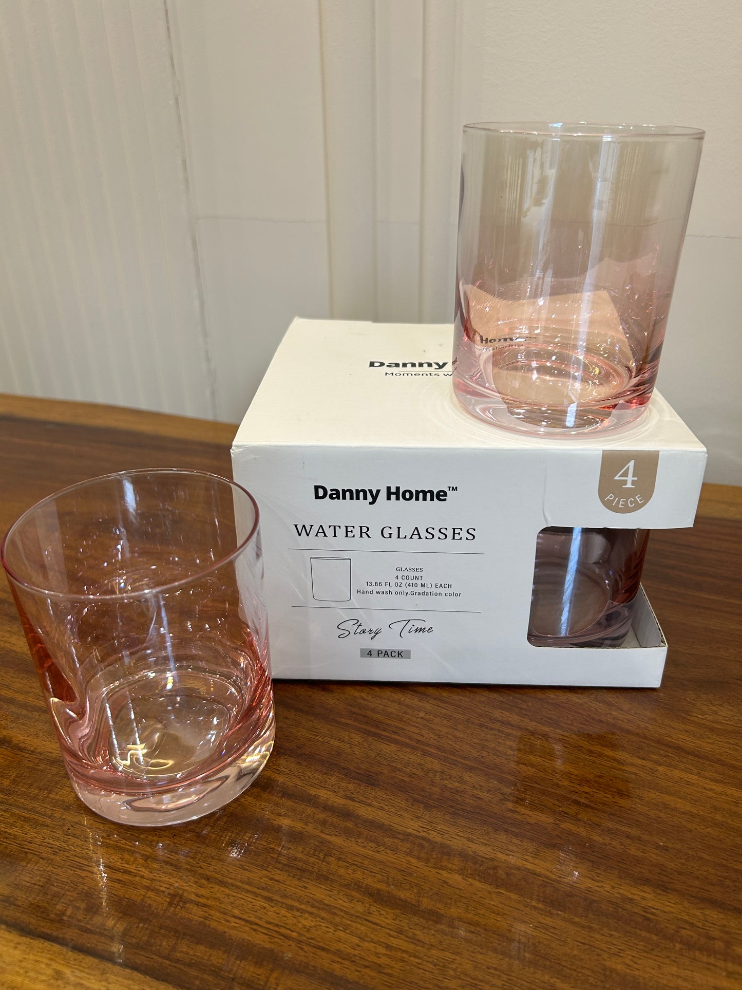 Danny Home Pink Gradient Glass 4Pcs (410ml)