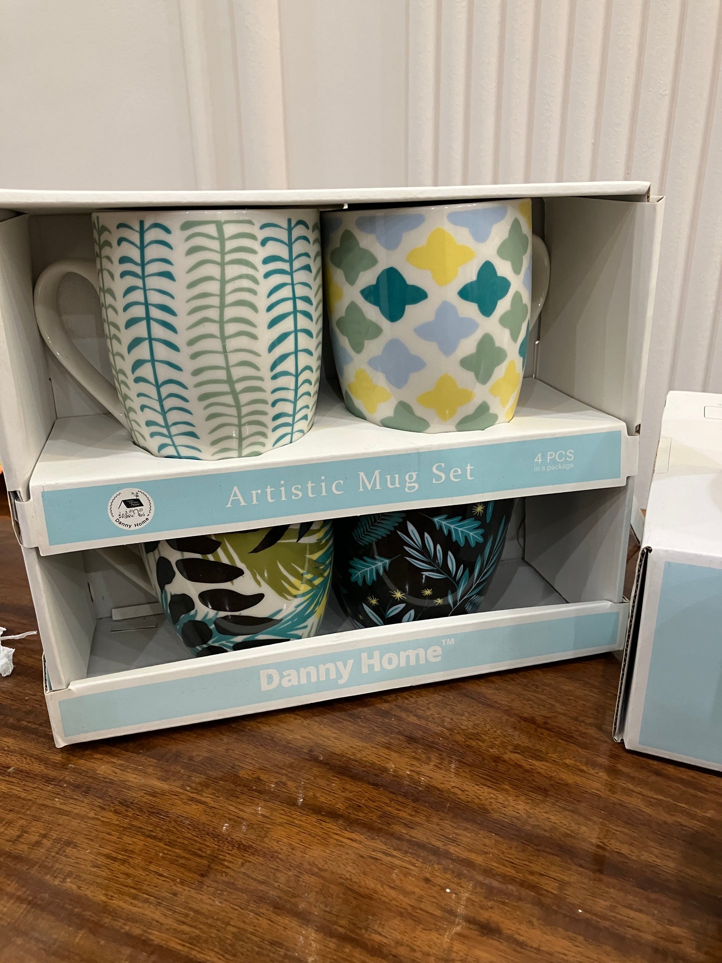 Danny Home Floral Printed Mug 4Pcs