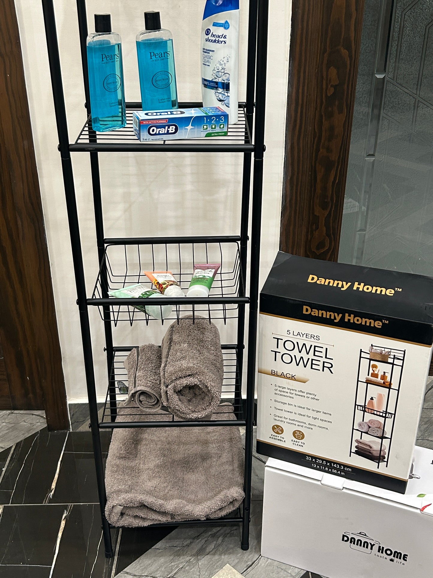 Danny Home 5 Layer Towel Tower
