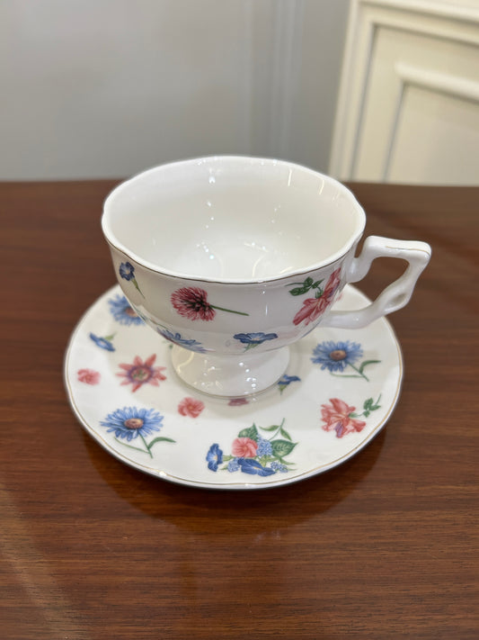 Premium Pastel Petals Cup Saucer Set 12Pcs