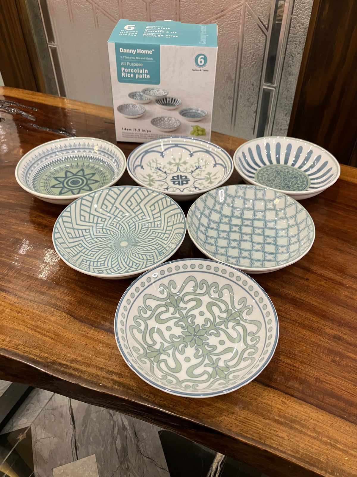 Danny Home Sea Green Mini Rice Plate 6Pcs